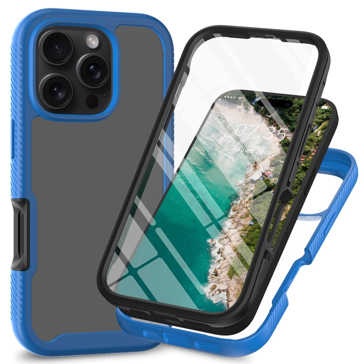 Starry Sky Solid Color Series PC + TPU Phone Case with PET Film, For iPhone 16 Pro Max, For iPhone 16 Pro, For iPhone 16 Plus, For iPhone 16