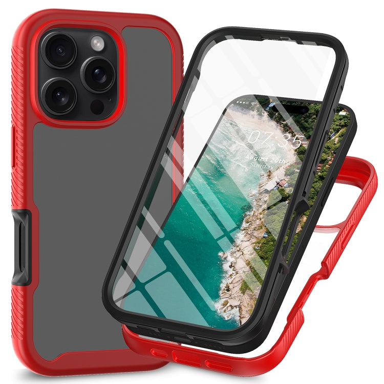 Starry Sky Solid Color Series PC + TPU Phone Case with PET Film, For iPhone 16 Pro Max, For iPhone 16 Pro, For iPhone 16 Plus, For iPhone 16