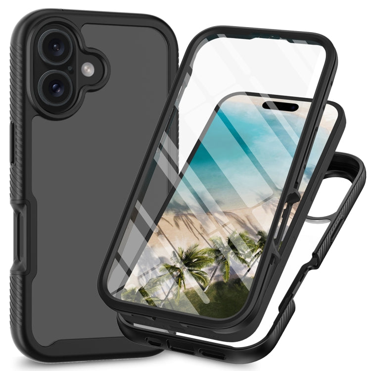 Starry Sky Solid Color Series PC + TPU Phone Case with PET Film, For iPhone 16 Pro Max, For iPhone 16 Pro, For iPhone 16 Plus, For iPhone 16
