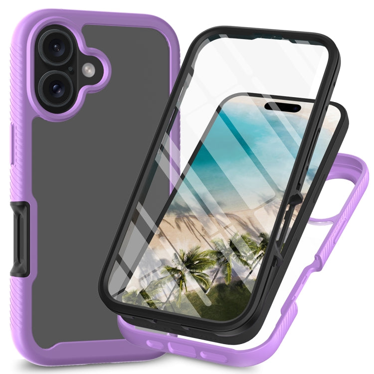 Starry Sky Solid Color Series PC + TPU Phone Case with PET Film, For iPhone 16 Pro Max, For iPhone 16 Pro, For iPhone 16 Plus, For iPhone 16