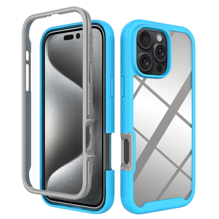 Starry Sky Solid Color Shockproof TPU Clear PC Phone Case, For iPhone 16 Pro Max, For iPhone 16 Pro, For iPhone 16 Plus, For iPhone 16