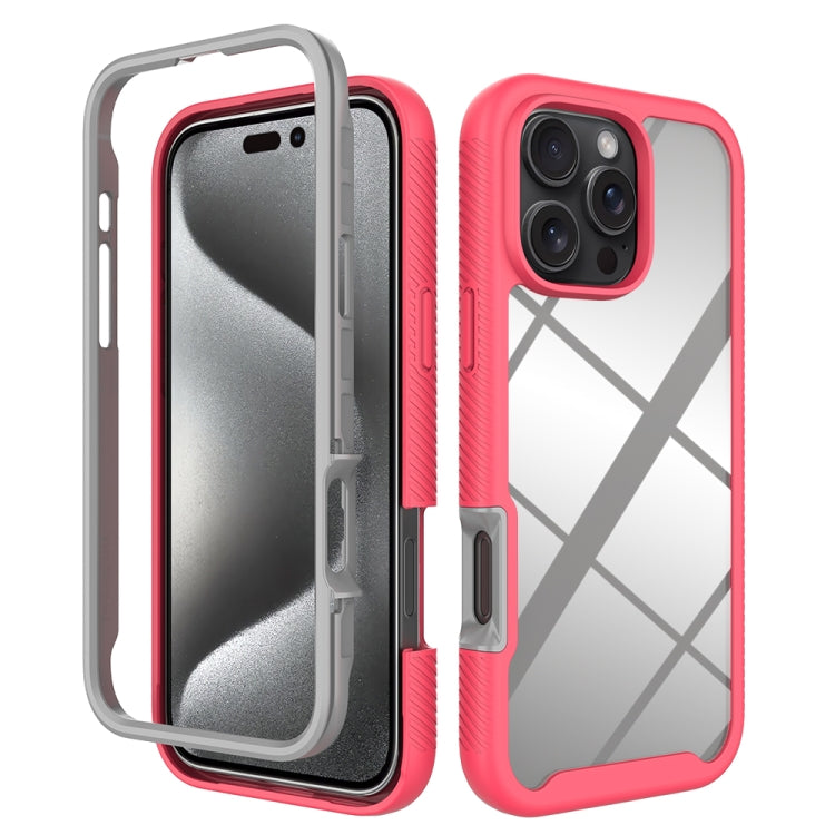 Starry Sky Solid Color Shockproof TPU Clear PC Phone Case, For iPhone 16 Pro Max, For iPhone 16 Pro, For iPhone 16 Plus, For iPhone 16