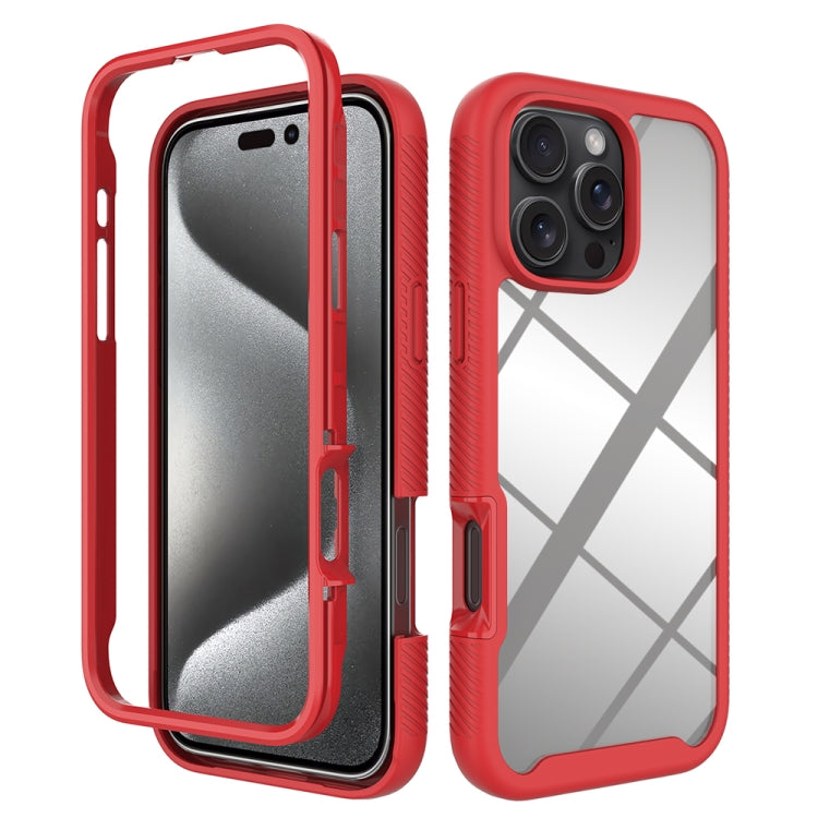 Starry Sky Solid Color Shockproof TPU Clear PC Phone Case, For iPhone 16 Pro Max, For iPhone 16 Pro, For iPhone 16 Plus, For iPhone 16