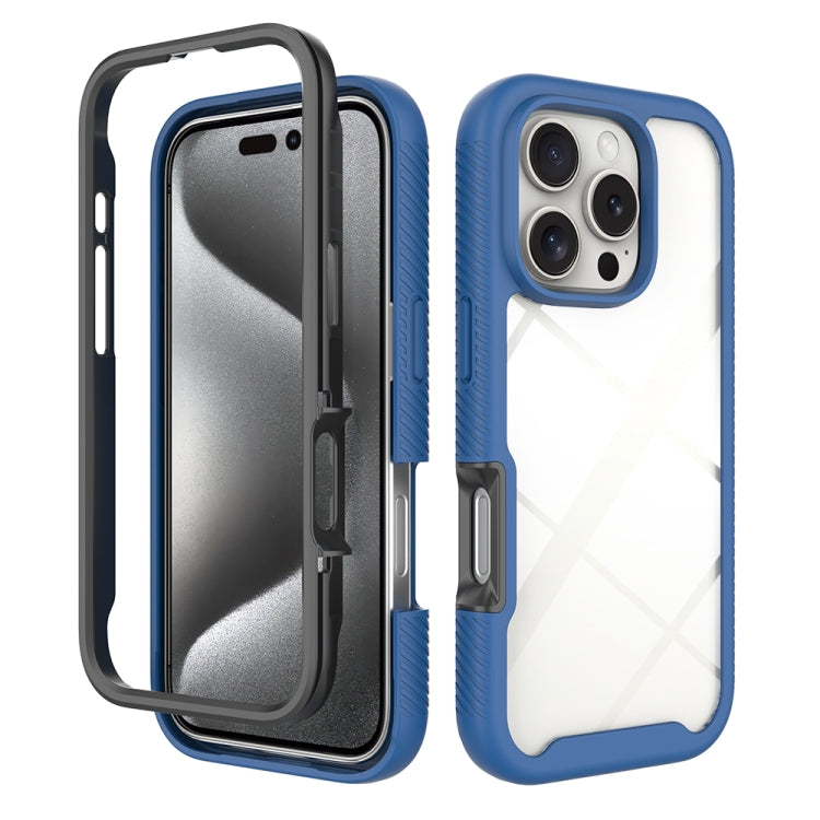 Starry Sky Solid Color Shockproof TPU Clear PC Phone Case, For iPhone 16 Pro Max, For iPhone 16 Pro, For iPhone 16 Plus, For iPhone 16