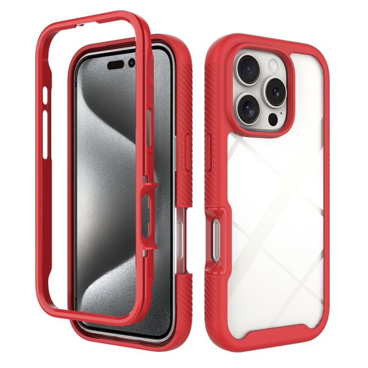 Starry Sky Solid Color Shockproof TPU Clear PC Phone Case, For iPhone 16 Pro Max, For iPhone 16 Pro, For iPhone 16 Plus, For iPhone 16