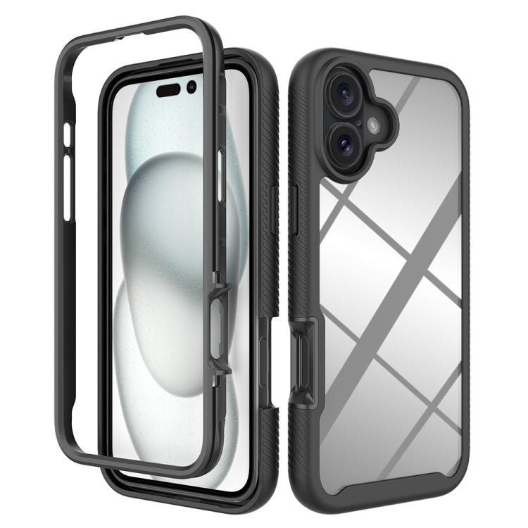 Starry Sky Solid Color Shockproof TPU Clear PC Phone Case, For iPhone 16 Pro Max, For iPhone 16 Pro, For iPhone 16 Plus, For iPhone 16