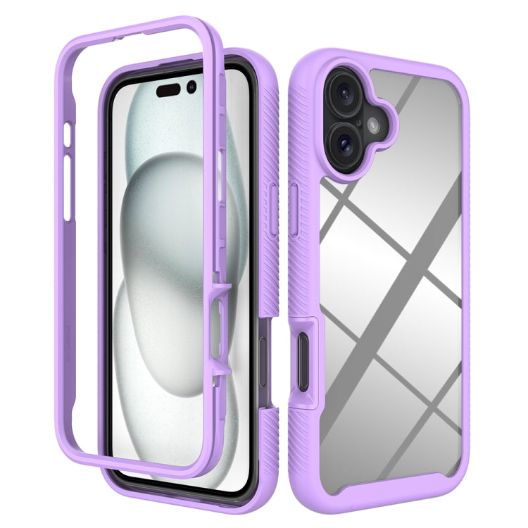 Starry Sky Solid Color Shockproof TPU Clear PC Phone Case, For iPhone 16 Pro Max, For iPhone 16 Pro, For iPhone 16 Plus, For iPhone 16