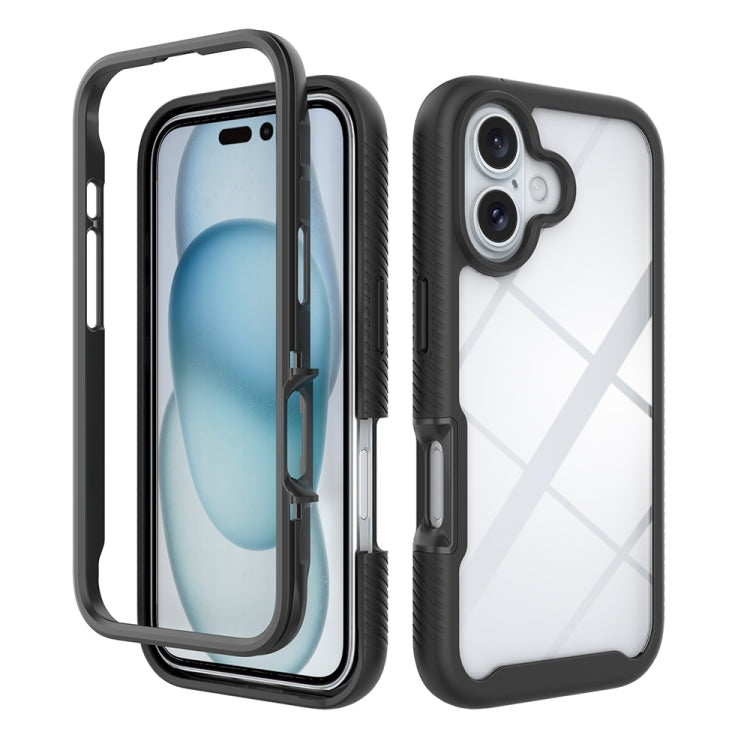 Starry Sky Solid Color Shockproof TPU Clear PC Phone Case, For iPhone 16 Pro Max, For iPhone 16 Pro, For iPhone 16 Plus, For iPhone 16