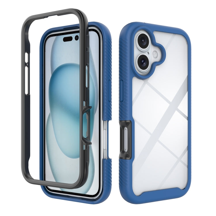 Starry Sky Solid Color Shockproof TPU Clear PC Phone Case, For iPhone 16 Pro Max, For iPhone 16 Pro, For iPhone 16 Plus, For iPhone 16