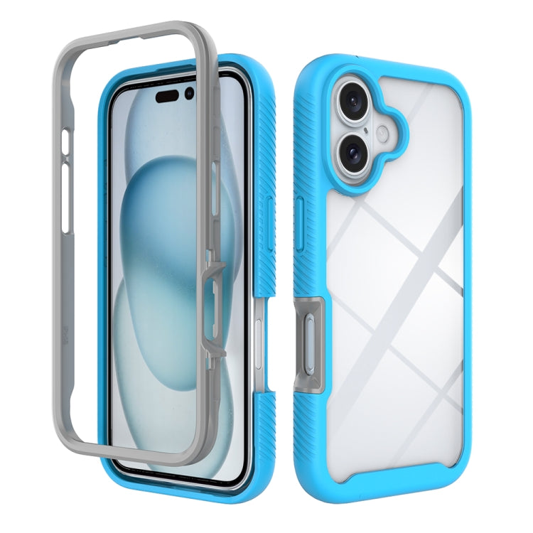 Starry Sky Solid Color Shockproof TPU Clear PC Phone Case, For iPhone 16 Pro Max, For iPhone 16 Pro, For iPhone 16 Plus, For iPhone 16