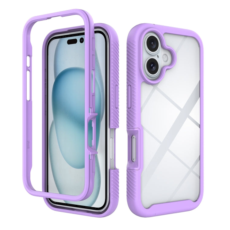Starry Sky Solid Color Shockproof TPU Clear PC Phone Case, For iPhone 16 Pro Max, For iPhone 16 Pro, For iPhone 16 Plus, For iPhone 16