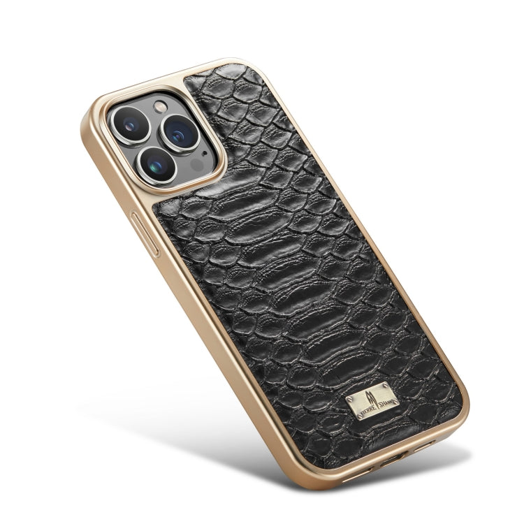 Fierre Shann Python Texture Electroplating PU Phone Case, For iPhone 15 Plus, For iPhone 15, For iPhone 14 Plus, For iPhone 14, For iPhone 14 Pro, For iPhone 14 Pro Max