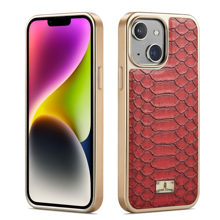 Fierre Shann Python Texture Electroplating PU Phone Case, For iPhone 15 Plus, For iPhone 15, For iPhone 14 Plus, For iPhone 14, For iPhone 14 Pro, For iPhone 14 Pro Max