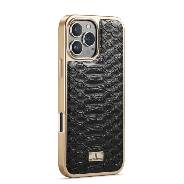 Fierre Shann Python Texture Electroplating PU Phone Case, For iPhone 16 Pro Max, For iPhone 16 Pro, For iPhone 16 Plus, For iPhone 16, For iPhone 15 Pro Max, For iPhone 15 Pro