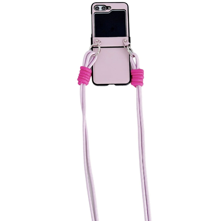 Morandi Leather Texture Phone Case With Lanyard