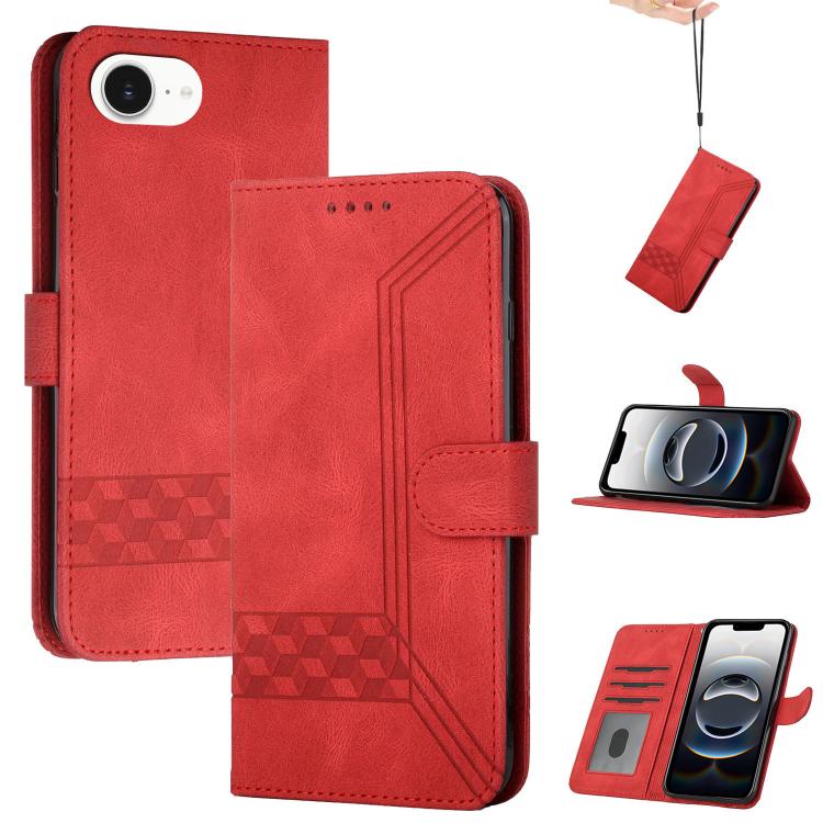 Cubic Skin Feel Flip Leather Phone Case, iPhone 16e, For iPhone 16 Pro Max, For iPhone 16 Pro, For iPhone 16 Plus