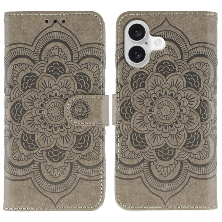 Sun Mandala Embossing Leather Phone Case
