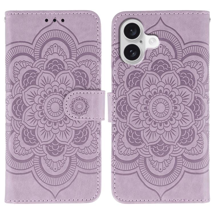 Sun Mandala Embossing Leather Phone Case
