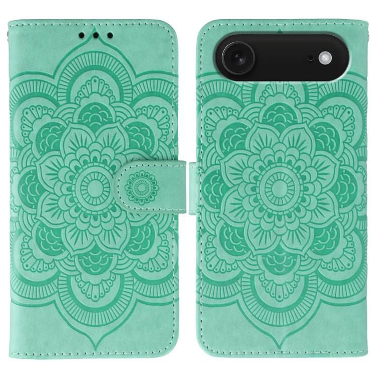 Sun Mandala Embossing Leather Phone Case