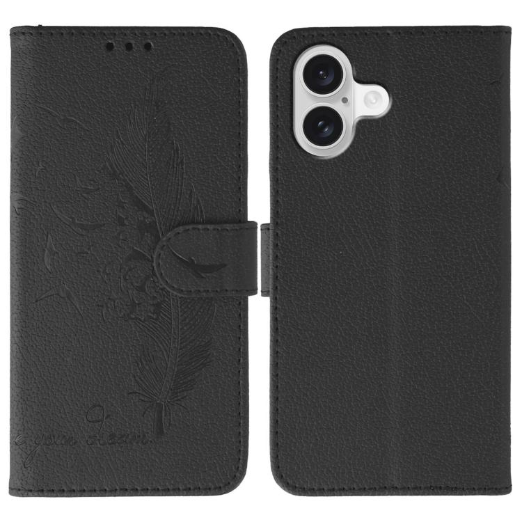 Feather Pattern Litchi Texture Leather Phone Case, For iPhone 17 Pro Max, For iPhone 17 Pro, For iPhone 17, For iPhone 17 Air