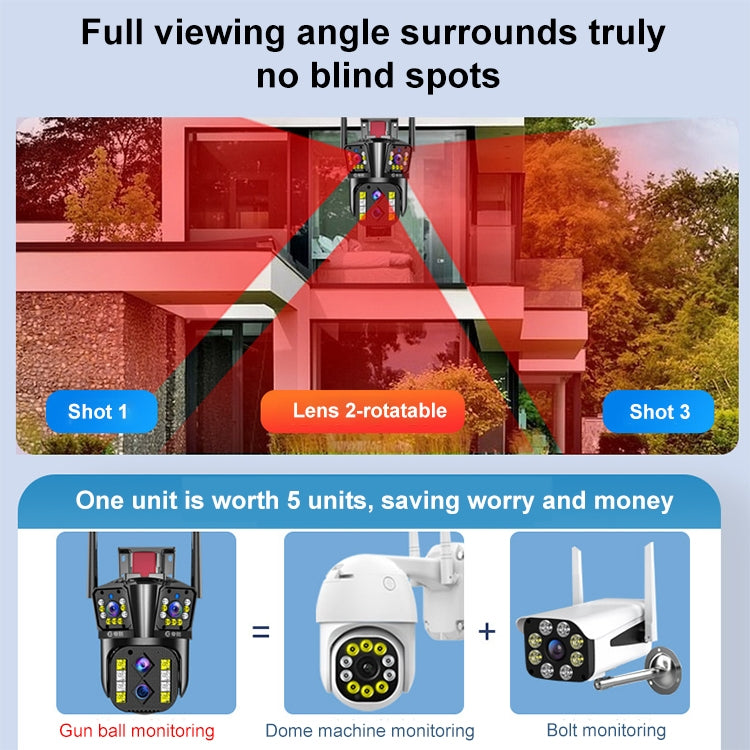 DF-3HBJ 4MP HD IP66 Waterproof Outdoor WiFi IP Camera Support Full Color Night Vision, EU Plug