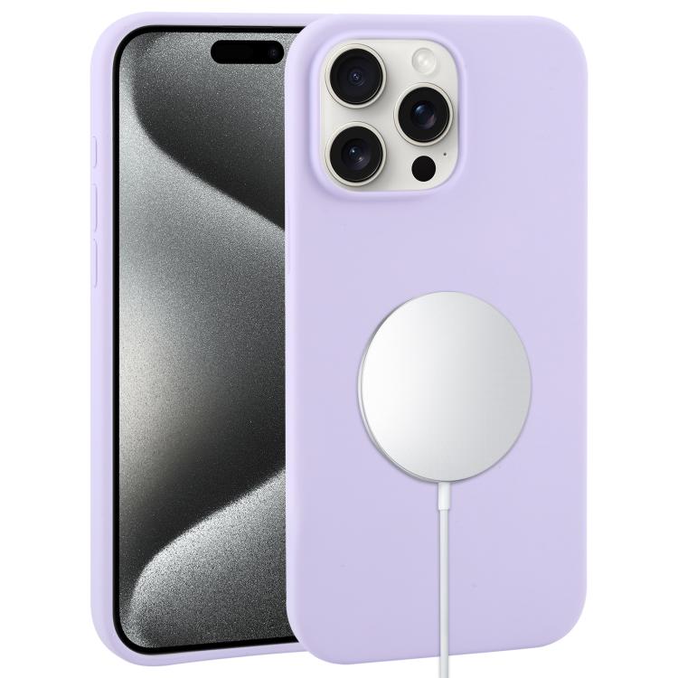 Liquid Silicone Full Coverage MagSafe Phone Case, For iPhone 15 Pro Max
