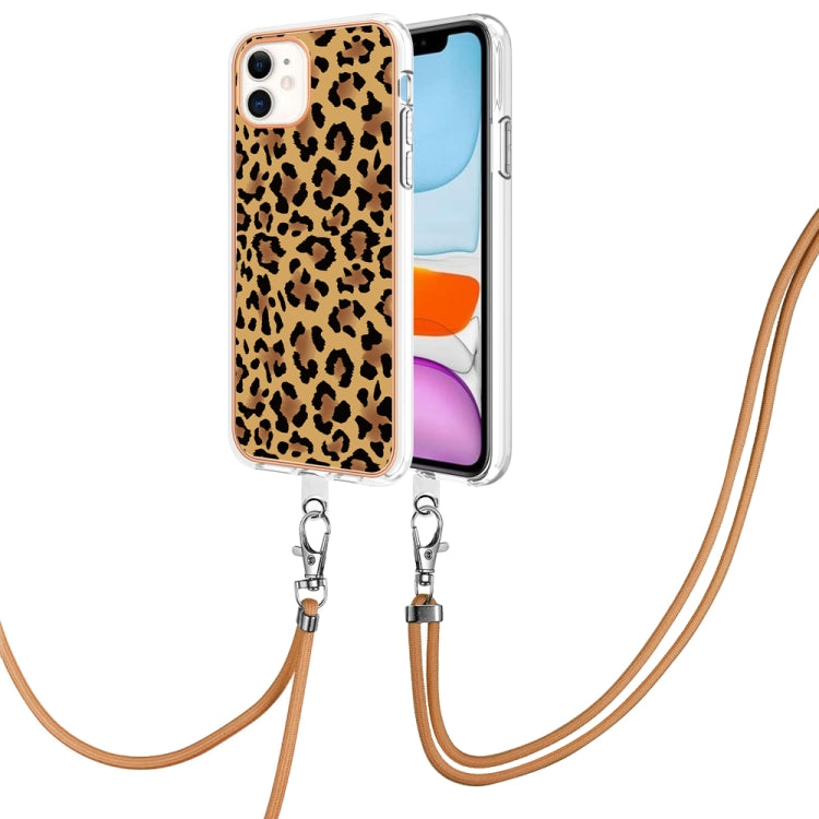 Electroplating Dual-side IMD Phone Case with Lanyard, For iPhone 11 Pro Max, For iPhone 11, For iPhone 11 Pro