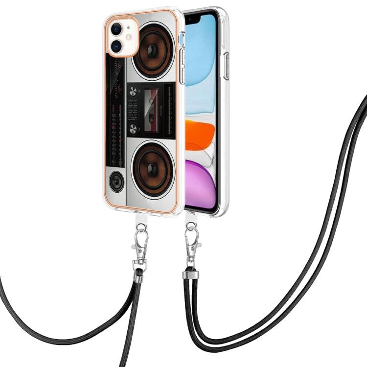 Electroplating Dual-side IMD Phone Case with Lanyard, For iPhone 11 Pro Max, For iPhone 11, For iPhone 11 Pro