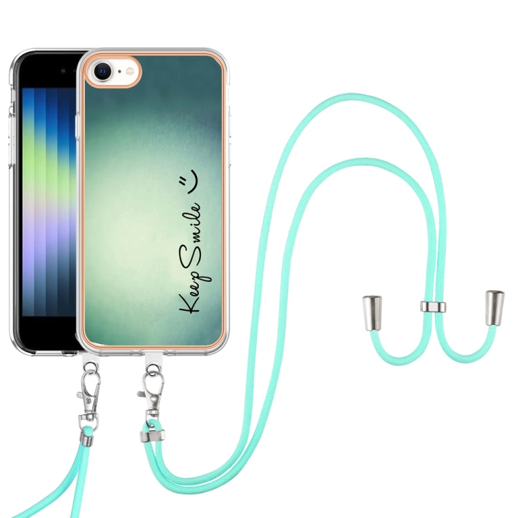 Electroplating Dual-side IMD Phone Case with Lanyard, For iPhone SE 2022 / SE 2020 / 8 / 7, For iPhone 13 Pro Max, For iPhone 13 Pro