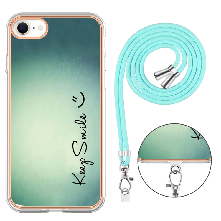 Electroplating Dual-side IMD Phone Case with Lanyard, For iPhone SE 2022 / SE 2020 / 8 / 7, For iPhone 13 Pro Max, For iPhone 13 Pro