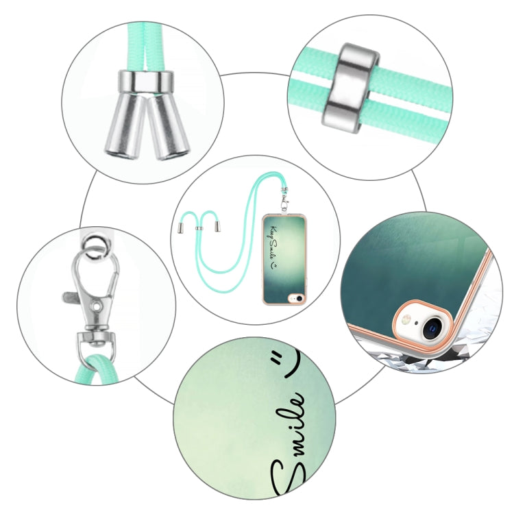 Electroplating Dual-side IMD Phone Case with Lanyard, For iPhone SE 2022 / SE 2020 / 8 / 7, For iPhone 13 Pro Max, For iPhone 13 Pro