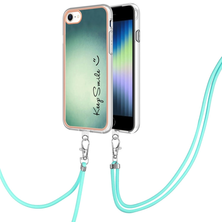 Electroplating Dual-side IMD Phone Case with Lanyard, For iPhone SE 2022 / SE 2020 / 8 / 7, For iPhone 13 Pro Max, For iPhone 13 Pro