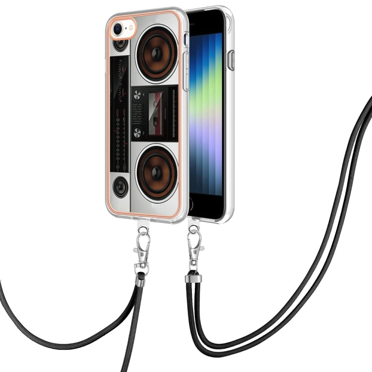 Electroplating Dual-side IMD Phone Case with Lanyard, For iPhone SE 2022 / SE 2020 / 8 / 7, For iPhone 13 Pro Max, For iPhone 13 Pro