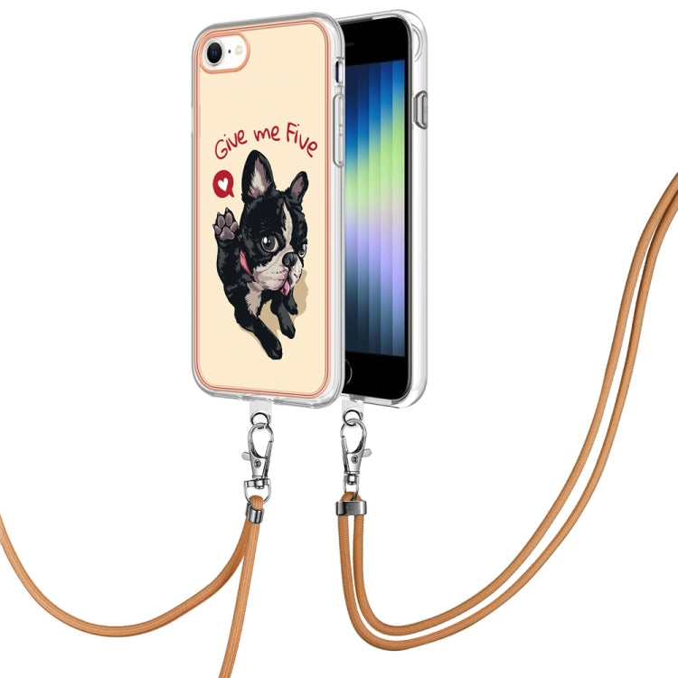 Electroplating Dual-side IMD Phone Case with Lanyard, For iPhone SE 2022 / SE 2020 / 8 / 7, For iPhone 13 Pro Max, For iPhone 13 Pro