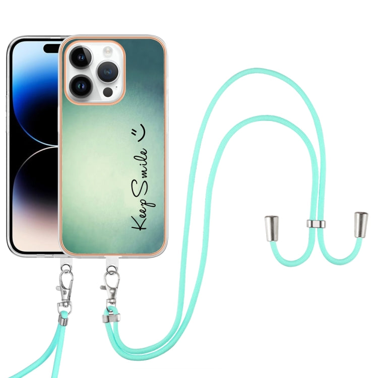 Electroplating Dual-side IMD Phone Case with Lanyard, For iPhone 16 Pro Max, For iPhone 16 Pro, For iPhone 16 Plus