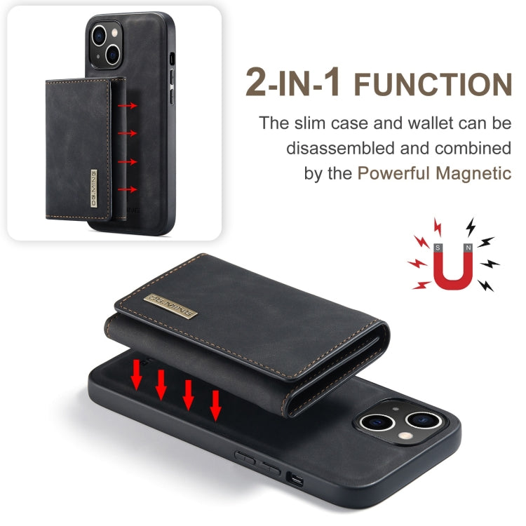 DG.MING M1 Series 3-Fold Multi Card Wallet Leather Phone Case