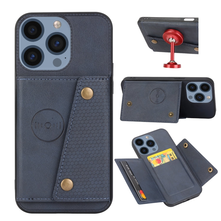 Double Buckle Card Slots PU + TPU Phone Case, For iPhone 15 Pro Max, For iPhone 15 Pro, For iPhone 15 Plus