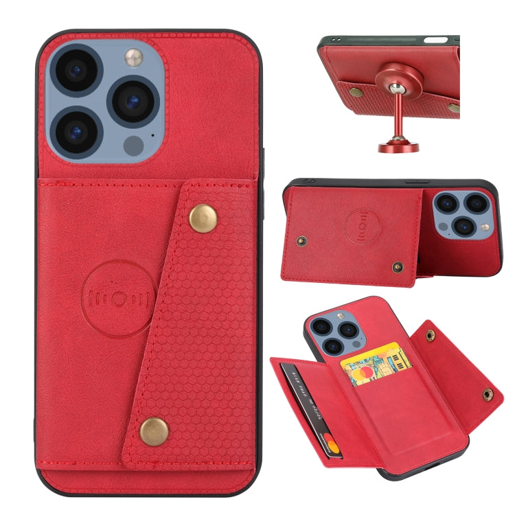 Double Buckle Card Slots PU + TPU Phone Case, For iPhone 16e, For iPhone 16 Pro Max, For iPhone 16 Pro, For iPhone 16