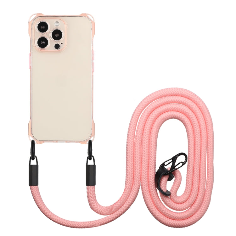 Four-corner Shockproof TPU Phone Case with Lanyard, For iPhone 15 Pro Max, For iPhone 15 Pro, For iPhone 15 Plus, For iPhone 15