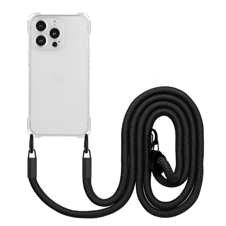 Four-corner Shockproof TPU Phone Case with Lanyard, For iPhone 15 Pro Max, For iPhone 15 Pro, For iPhone 15 Plus, For iPhone 15