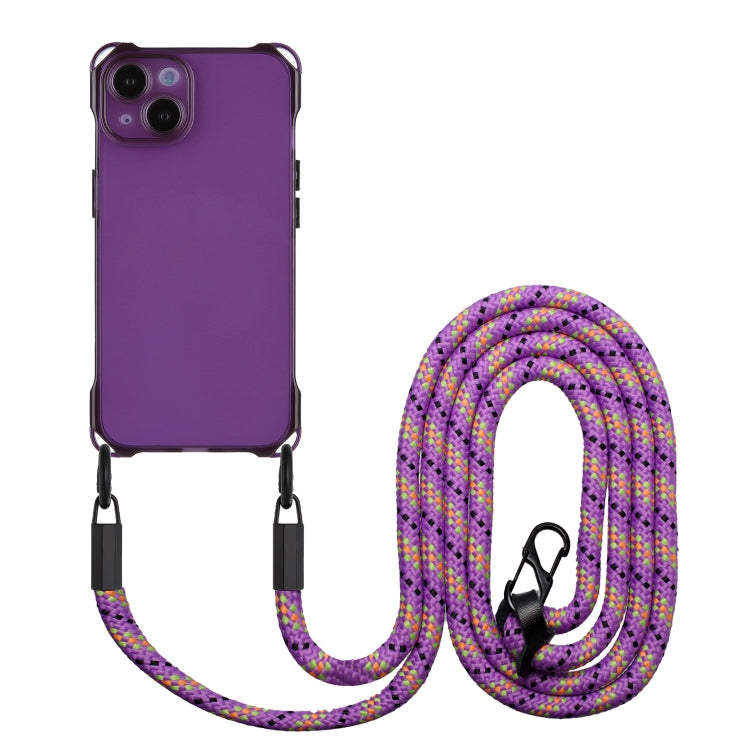 Four-corner Shockproof TPU Phone Case with Lanyard, For iPhone 15 Pro Max, For iPhone 15 Pro, For iPhone 15 Plus, For iPhone 15
