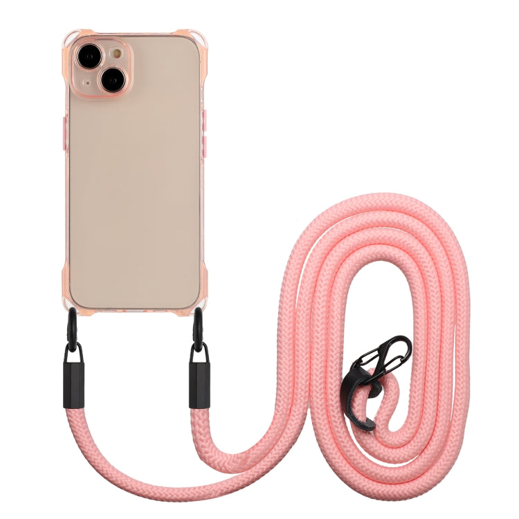 Four-corner Shockproof TPU Phone Case with Lanyard, For iPhone 15 Pro Max, For iPhone 15 Pro, For iPhone 15 Plus, For iPhone 15