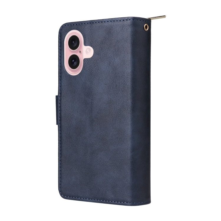 9 Card Slots Zipper Wallet Bag Leather Phone Case
