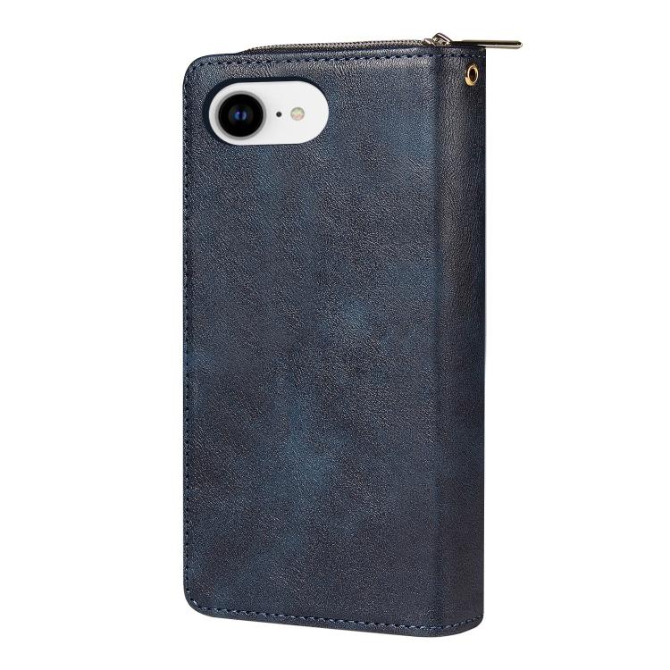 9 Card Slots Zipper Wallet Bag Leather Phone Case