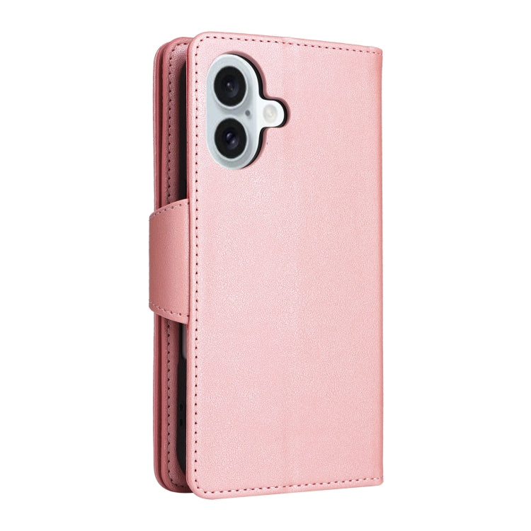 Rivet Buckle 9 Cards Three Fold Leather Phone Case