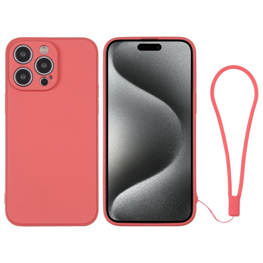 Silicone Phone Case with Wrist Strap, For iPhone 15 Pro Max