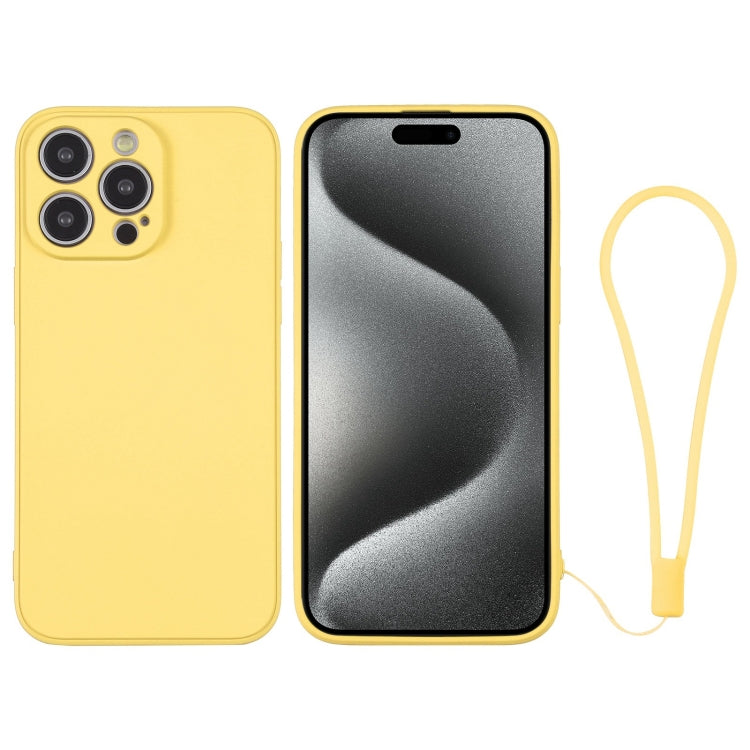 Silicone Phone Case with Wrist Strap, For iPhone 15 Pro Max