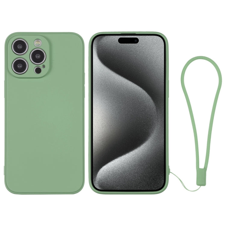 Silicone Phone Case with Wrist Strap, For iPhone 15 Pro Max