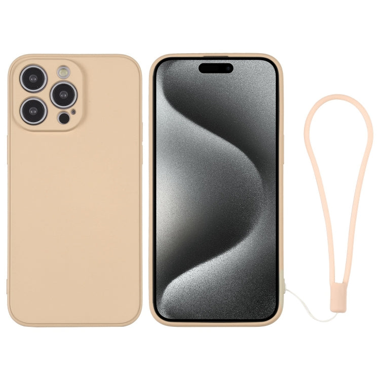 Silicone Phone Case with Wrist Strap, For iPhone 15 Pro Max