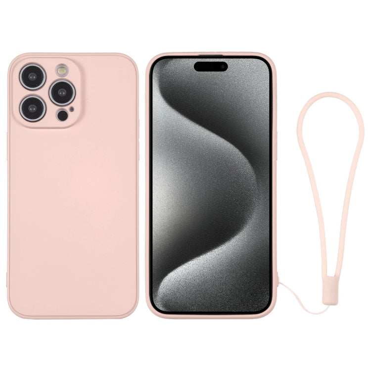 Silicone Phone Case with Wrist Strap, For iPhone 15 Pro Max
